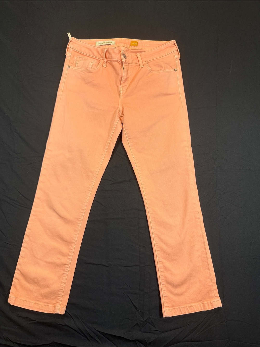 Pilcro and the Letterpress Peach Straight-Leg Jeans Size 29 Stretch